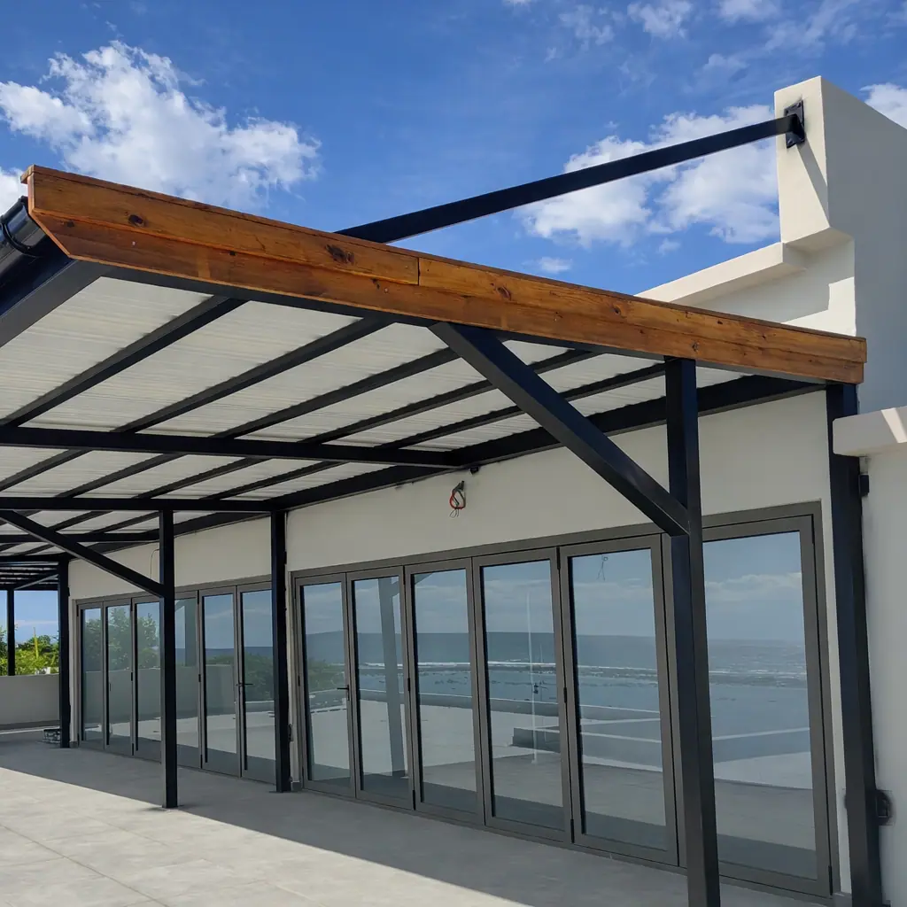 Black Steel Pergola in Tamarin